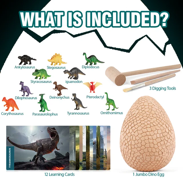 Jumbo Dino Egg Dig Kit