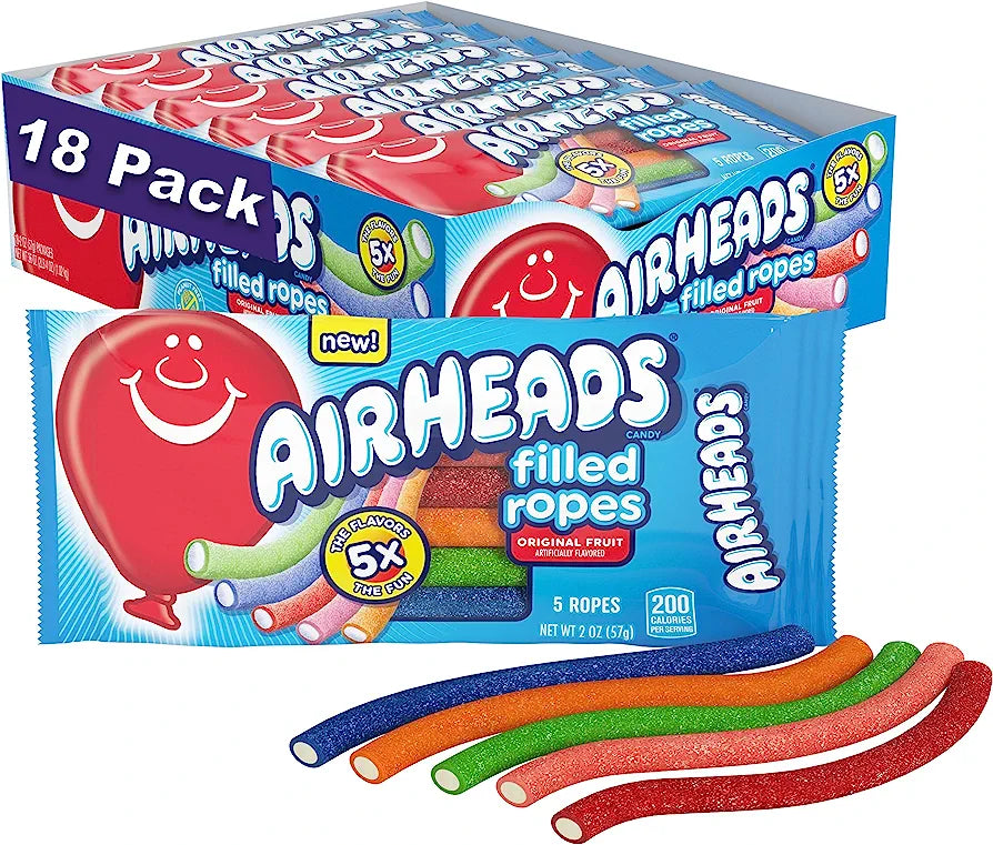Air Heads Filled Ropes Original Fruit 10oz